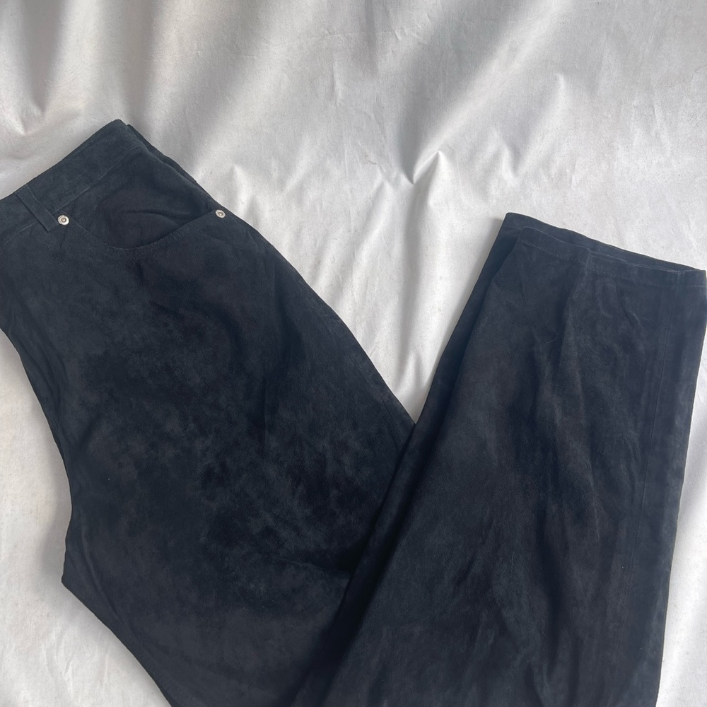 StJohn’s Bay size 14 black washable suede pants